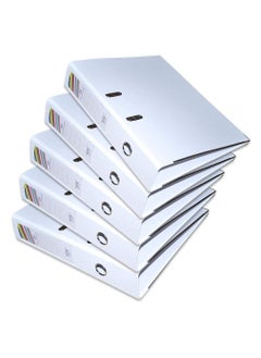 Buy FIS Pack of 10 PP Lever Arch File, 8CM, F/S Size, White colour - FSBF8PWHFN10 in UAE