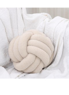 Buy Knot Pillow Ball, Soft Home Decorative Round Throw Pillow, Handmade Knotted Plush Pillow, Round Boucle Pillow Cushion, 8.7 inches Knot Plush Throw Pillows Home Decor in UAE