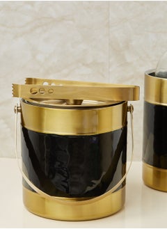 Buy Carolina Gold Finish Ice Bucket & Tongs Set in Saudi Arabia