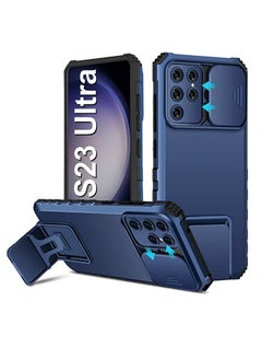 اشتري Samsung Galaxy S23 Ultra Case Cover Accessories with Slide Camera Cover, Military-Grade Shockproof Phone Case with Kickstand Protective Cover for Samsung S23 Ultra 5G في السعودية