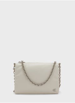 Buy Zip  Over Chain Detailed Crossbody in UAE