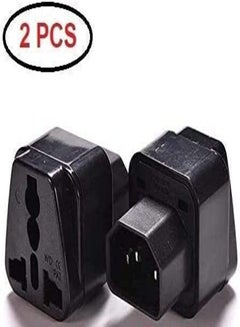 Buy UPS C14 to Universal Female Socket Power Adapter AC Plug 2PCS in UAE