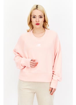 اشتري Women Sportswear Fit Brand Logo Training Sweatshirts, Pink في السعودية