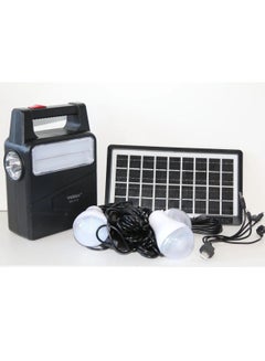 اشتري نظام إضاءة خارجي متعدد الوظائف قابل للشحن مع طقم طوارئ بالطاقة الشمسية مع 3 لمبات في السعودية