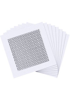 اشتري Fiberglass Wall Repair Patch Kit, 8 PCS Drywall Plaster Screen Patch for Covering Cracks Holes Blemishes on Vinyl Siding Fence, Aluminum Self Adhesive Patches for Drywall Plasterboard (White) في الامارات