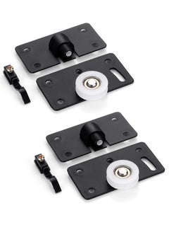 Buy 2 Set Sliding Roller Pulley Silent Nylon Mounting Bottom Wheel with Top Switch Hardware Pulleys Replacement for Cabinet Door Closet Window Wardrobe Drawer Furniture Accessories in UAE