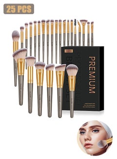 Buy 25 Pcs Makeup Brushes Set, Face Eye Makeup Brushes with Gift Box, Professional All-round Makeup Tools in UAE