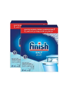 Buy Finish Dishwasher Salt, 100% Better Machine Protection, 4 Kg (2 x 2kg) in Saudi Arabia