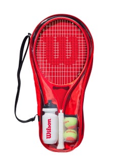 Buy Roger Federer Starter Set 25, Tennis Racket, 16x17, Junior Beginners - Red/ White in UAE