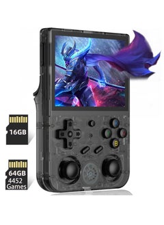 اشتري RG353VS Retro Handheld Game Linux System, RG3566 3.5 inch IPS Screen, with 64G TF Card Pre-Installed 4452 Games, Supports 5G WiFi 4.2 Bluetooth Online Fighting, Streaming and HDMI (Black) في السعودية