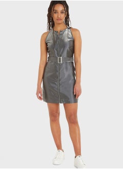 Buy Zip Detail Dress in Saudi Arabia