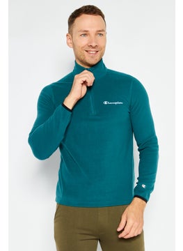 Buy Men Sportswear Fit Long Sleeve Sweatshirts, Teal in UAE