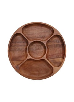 اشتري Round Wooden Fruit Tray 32 x 3.5 cm في الامارات