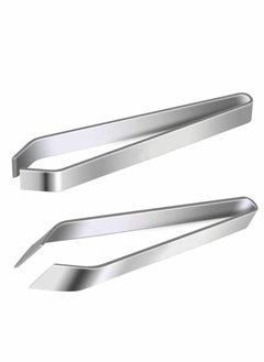 Buy 2 Pieces Fish Bone Tweezers Set Includes Stainless Steel Tongs Tweezers Fish Scale Scraper Removers Flat and Slant Tweezers Pliers for Chef Cooking Utensils, Sea Food, Beauty Tools in UAE