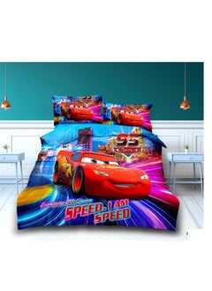 اشتري 3D Comforters Queen Size Cartoon characters bedding set with fixed duvet insert, fitted bedsheet and pillowcase, 4-Pieces set QU3 في الامارات