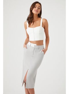 Buy Asymmetrical Split-Hem Midi Skirt in Egypt