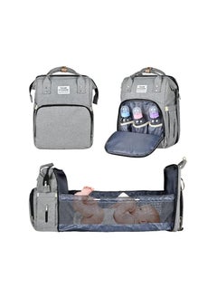 اشتري Diaper Bag Backpack with Changing Station3 in 1 Waterproof Portable Mom Travel Baby Shower Gifts Travel Nappy Bag with Stroller Straps Changing Pad في الامارات