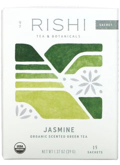 Buy Organic Scented Green Tea Jasmine 15 Sachets 1.37 oz (39 g) in UAE