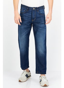 اشتري Men Carrot Fit Wash Stretchable Denim, Navy في السعودية