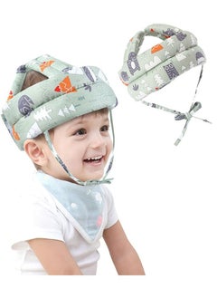 Buy Baby Safety Toddler Helmet, Adjustable Infant Helmet Head Protector, Soft Head Guard for Crawling Walking, Baby Bumper Protection Hat Cushion Pillow, Kids Anti-Fall Safety Cap for Playing (Green) in Saudi Arabia