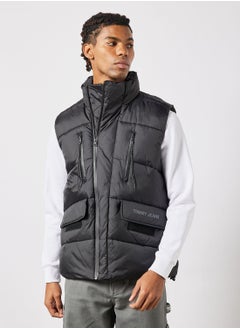 Buy Asymmetric Down Quilted Vest in UAE