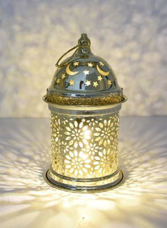 اشتري فانوس شمعة بتصميم عصري بنمط رمضاني بجودة عالية لديكور منزل أنيق ومثالي ذهبي27*13سم في السعودية
