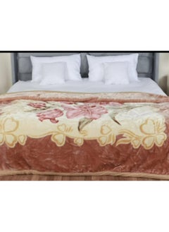 Buy Soft and warm winter bed blanket, large size 200 x 240 cm, weight 6 kg, multi-colored in Saudi Arabia