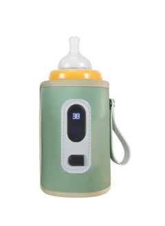 Buy Baby Bottle Warmer Wear Resistant Portable USB Plug Milk Bottle heater Insulation Bag（Green） in UAE