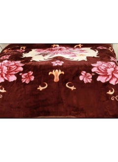 Buy Single size soft design bed blanket 160 x 230 cm weight 4 kg multi-colored in Saudi Arabia