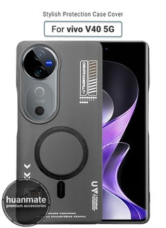 Buy Vivo V40 5G Silicone Cover Grey - Premium 2.0mm TPU Silicon, Enhanced Camera Protection with Lens Shield, Shockproof & Water-Proof Cover for Vivo V40 5G in Saudi Arabia