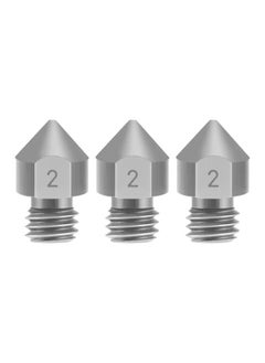 اشتري 3-Piece 3D Printer Nozzle Silver في الامارات