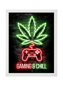 اشتري Gaming & Chill Neon Wall Art Poster Frame في مصر