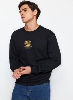 اشتري Sweatshirt - Black - Regular fit في مصر