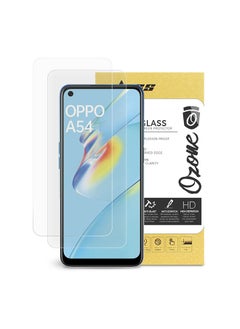 اشتري Tempered Glass for OPPO A54 LTE Screen Protector HD Full Coverage Pack of Two Clear في الامارات