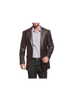 Buy Men Richard Classic Leather Blazer Lambskin Sport Coat Jacket - Men Slim Fit Leather Jacket in UAE