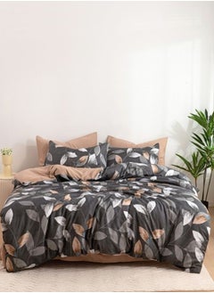 Buy Queen Size 6 Piece Duvet Cover Set, Leaves Design Bedding Set. in UAE