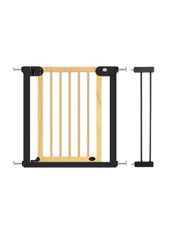 Buy Baby Safe Wooden Safety Gate w/t 14cm Black Extension - Natural Wood in UAE