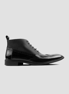 اشتري Genuine Leather Men Wingtip Oxford Boot في الامارات