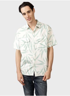 Buy Printed Short Sleeve Shirt in Saudi Arabia