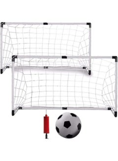 اشتري Children Portable Football Goal Soccer Door Set With Soccer Ball and Pump Indoor and Outdoor Sports Kids Soccer Goals for Backyard في الامارات
