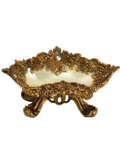 Buy 1-piece resin antique style tray 38x27cm in UAE