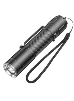 Buy Mini LED Flashlight, Rechargeable EDC Flashlight, 1500 High Lumen Small Flashlight for Camping/Hiking/Daily Use,Black in Saudi Arabia