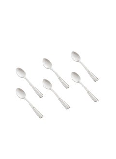 Buy 6 Pieces Stainless Steel Tea Spoons Silver in Saudi Arabia