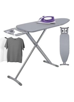 Buy Home Ironing Board with Shoulder Wing Folding 7 Step Height Adjustment Strong Iron Rest and Laundry Rack Foldable Ironing Board High-Grade Ironing Rack Desktop 121x31x75cm (Light grey) in Saudi Arabia