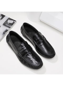 Buy New Pure Leather Casual Comfortable Men's Peas Shoes Fashion High Quality Handsome All-match Business Personality Fashion Shoes Men's Shoes in Saudi Arabia