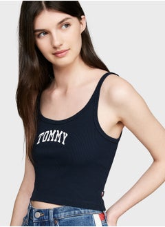 Buy Knitted Logo Tank Top in UAE