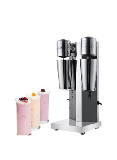 Buy Stainless Steel Double Head Milk Shake Machine, Milkshake Maker Commercial ice Cream Mixer, with 2 Stainless Steel Cups for Milkshakes, 750ml*2 in UAE