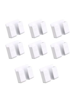 Buy 8 PCS Perforation-Free Wall Mounted Mobile Phone Charging Box, Bracket Bedside Pasted Placing Rack, Accessories Storage Box Lazy Wall Hanging Support (White) in Saudi Arabia