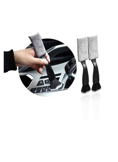 اشتري Double Head Brush for Car Clean, 2 Pack Car Interior Cleaning Soft Brushes, Car Detailing Tools, Car Interior Beauty Brush for Universal Vehicle Dashboard Screen, Air Vents, Computer, Black في السعودية