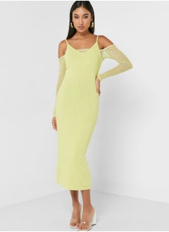 Buy Strappy Ribbed Dress in Saudi Arabia